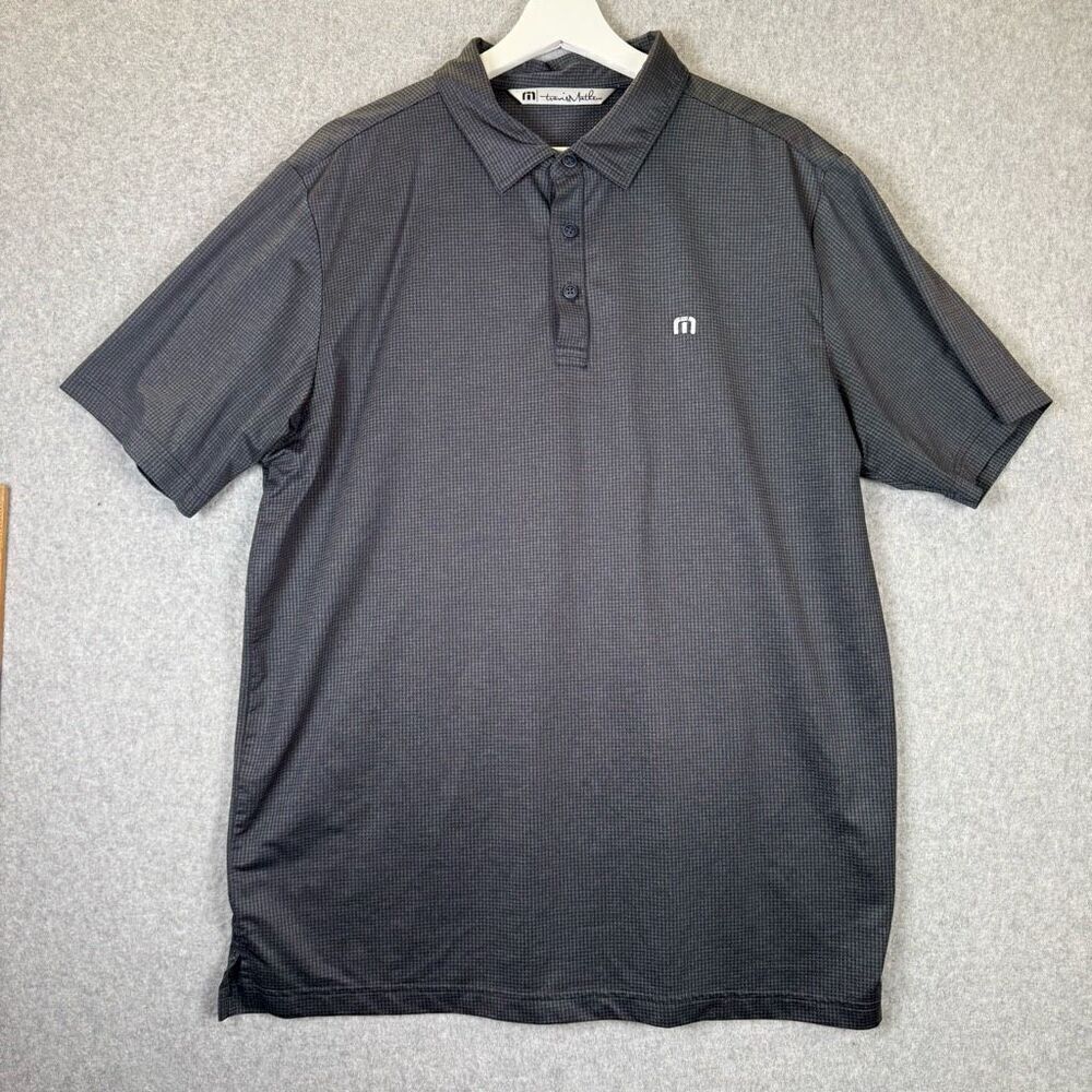 Travis Mathew Mens Size Large Pullover Golf Polo Shirt Gray Short Sleeve